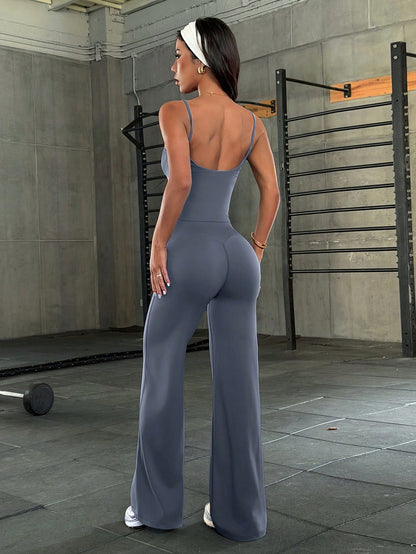 NOIRLYN Women's Sports Two Pieces Summer Sexy Tank Top With Breast Pad And High Waist Hip Straight Pants Are Suitable For Yoga Gym