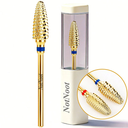 NotNoot 3/32" Tungsten Carbide Nail Drill Bits- Quick & Removal Of Acrylic & Gel, Professional Grade Tapered Tungsten Drill Bit Set For Manicure, Pedicure, Nail Care