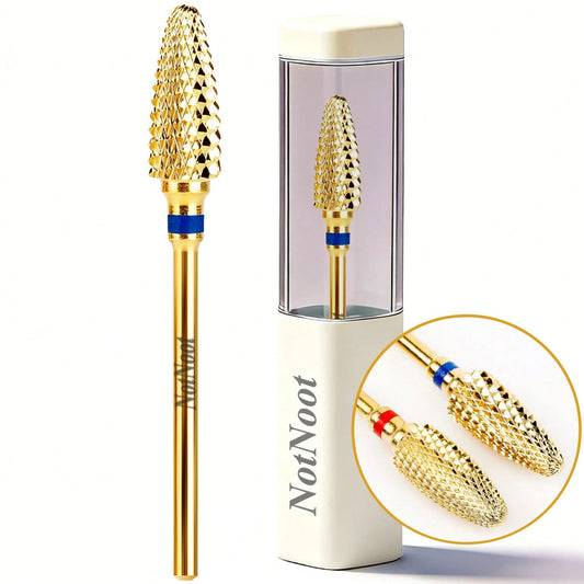 NotNoot 3/32" Tungsten Carbide Nail Drill Bits- Quick & Removal Of Acrylic & Gel, Professional Grade Tapered Tungsten Drill Bit Set For Manicure, Pedicure, Nail Care