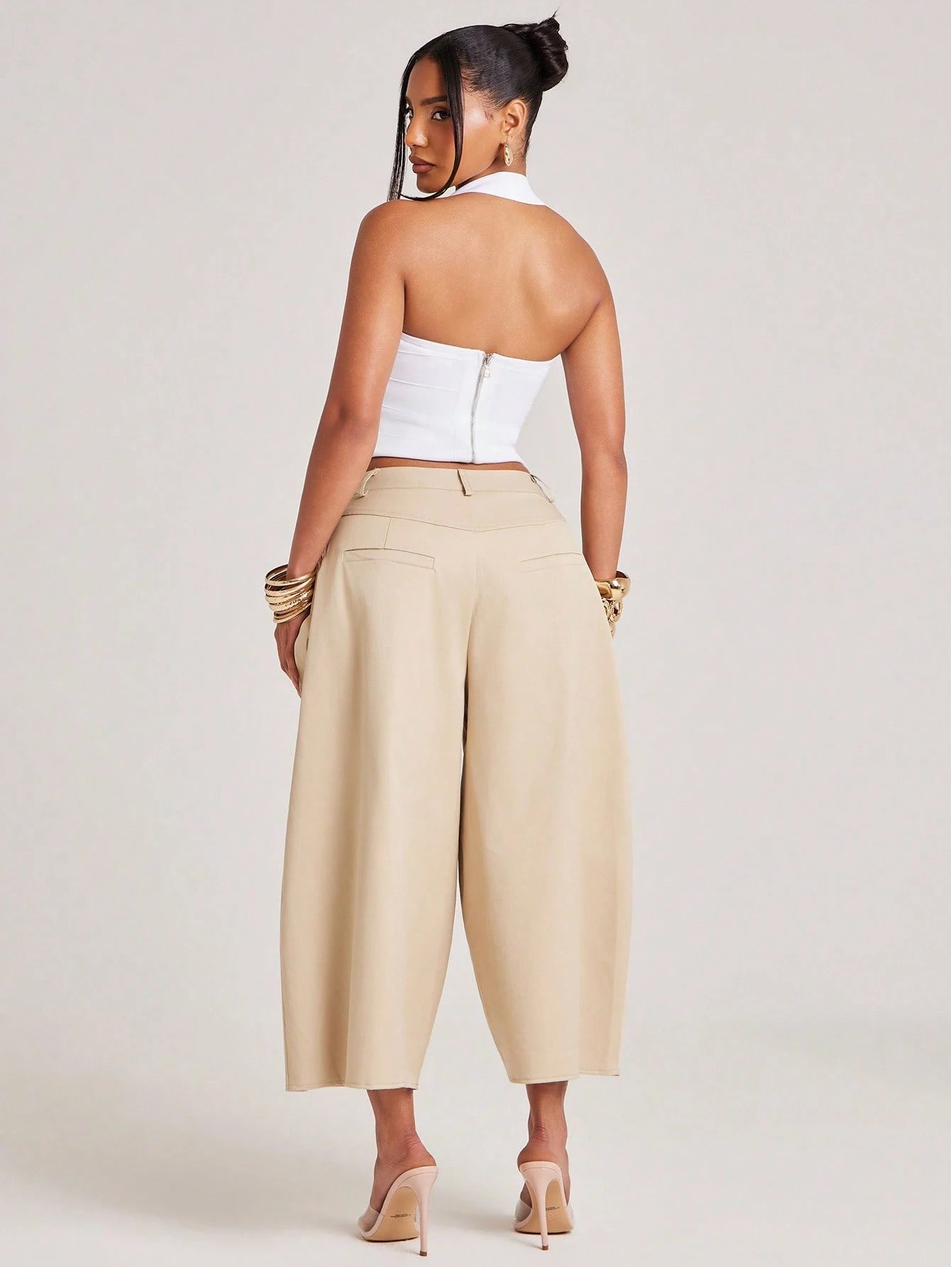 NYA SZN Short Cargo Detail Knee Length Modest Volume Oversized Baggy Brunch Casual Everyday Travel Vacation Office Siren Western Outfits For Women