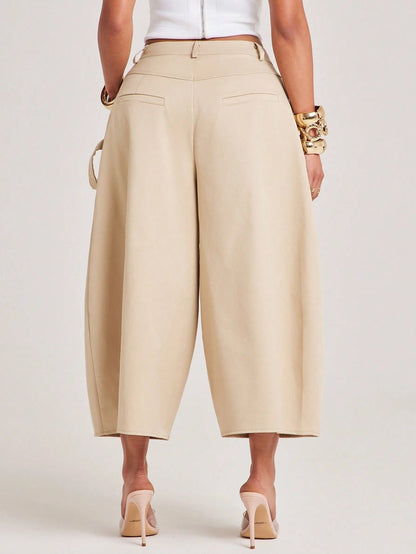 NYA SZN Short Cargo Detail Knee Length Modest Volume Oversized Baggy Brunch Casual Everyday Travel Vacation Office Siren Western Outfits For Women