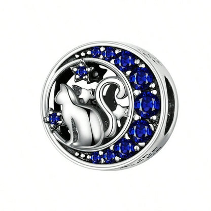 Ocean Blue Enamel Bracelet Beads Pendant, Ocean Animal Bracelet Charm, Silver-Plated Large Hole Beads Pendant With Dolphin, Turtle, Seahorse, DIY Bracelet Jewelry Accessories To Showcase Women's Charm