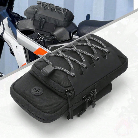 Off-Road Bike Frame Bag For Surron, With Flap Storage, Compatible With Surron Light Bee S/X X160 X260 Talaria Sting, Waterproof Motorcycle Accessory- Black