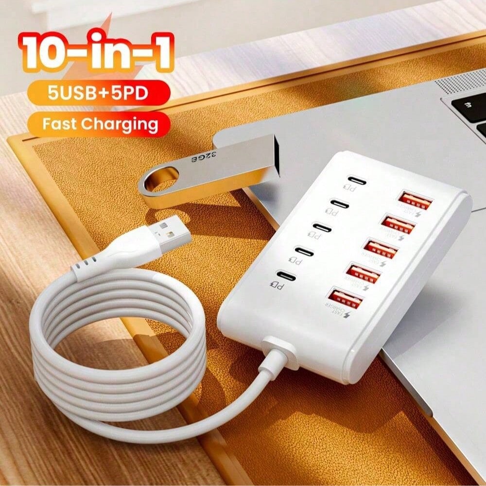 OLAF 5 USB + 5 Type-C 10-Port Power Strip