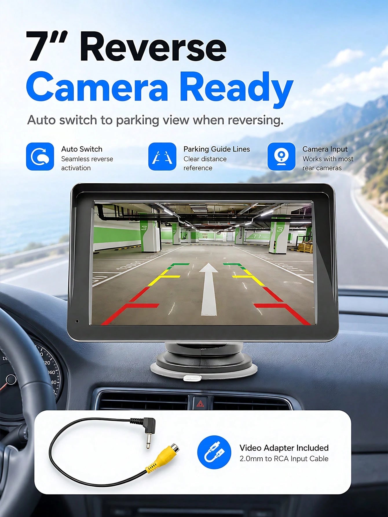 Optional 7-Inch Touchscreen Carplay Portable Car Audio Android Auto/Rearview Camera, Car Play Navigation, Voice Control, Remote Connection/AUX/FM, Car Radio Receiver, Loop Recording, Plug And Play, Su