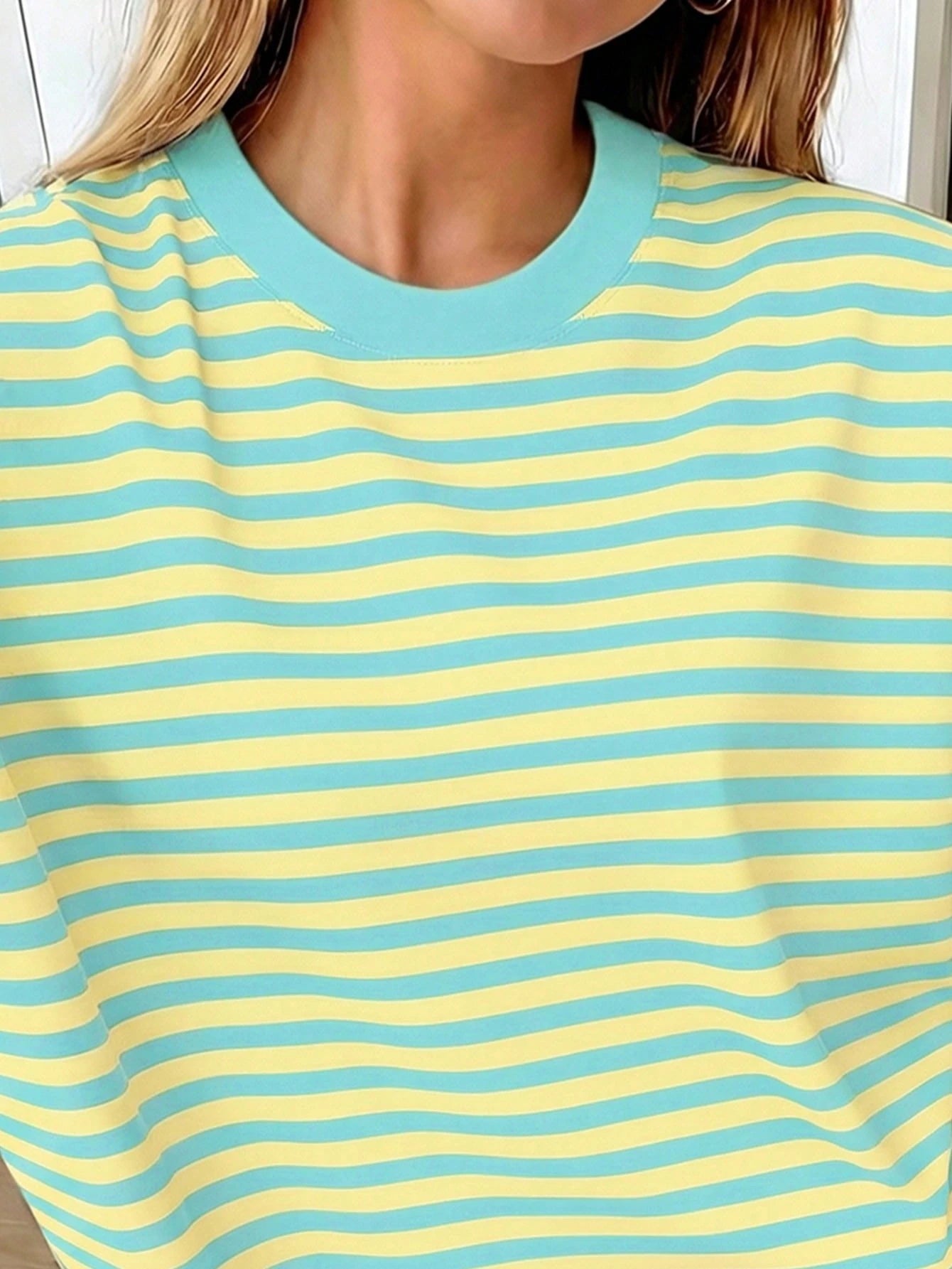 Oversized Loose Fit Short Sleeve T-Shirt, Casual Vacation For Women Summer