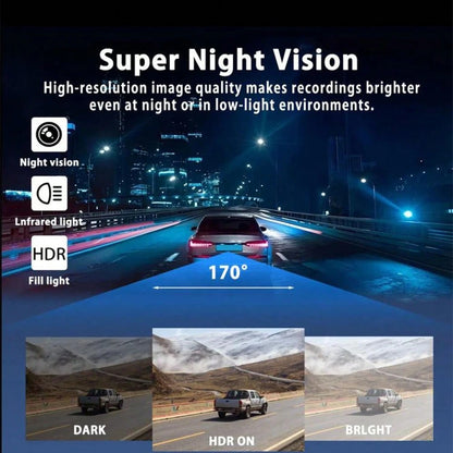 Panoramic 1080P HD Dash Cam Kit With 4/3 Vehicle Camera, 1080P Front Camera And 720P Rear/Side Cameras, HD Night Vision, Wide Dynamic Range, Noise Reduction, WDR, Loop Recording, Anti-Fraud Security C