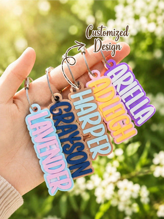 Personalization 3D Printed Name Tags| Custom Luggage Tags| Water Bottle Tags| Party Favors| Gifts For Girls| School Bag Tag