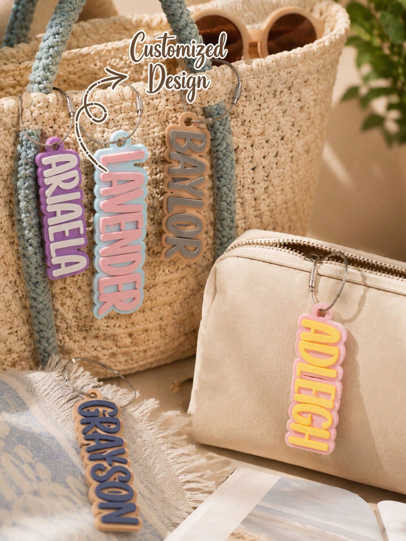 Personalization 3D Printed Name Tags| Custom Luggage Tags| Water Bottle Tags| Party Favors| Gifts For Girls| School Bag Tag