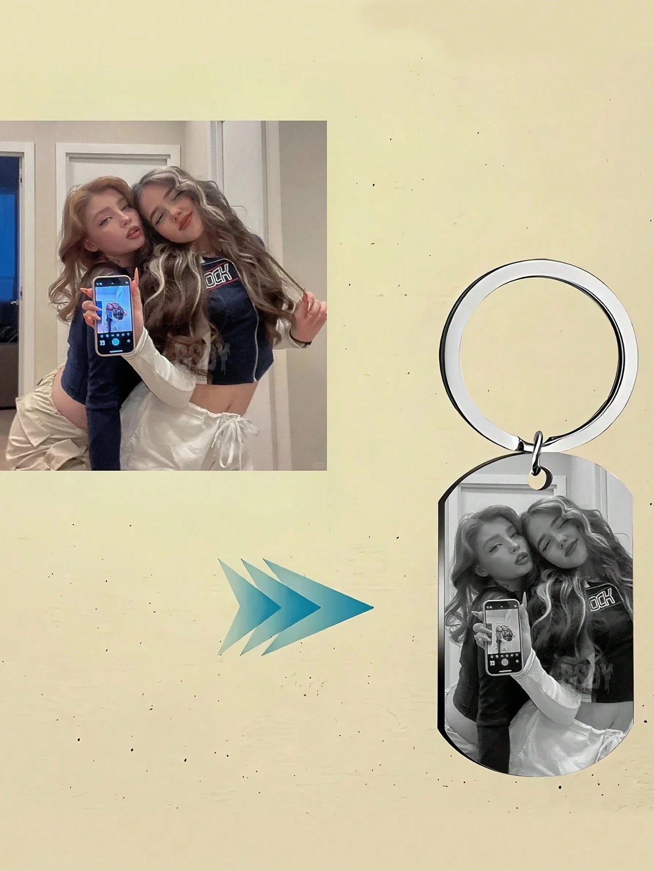 Personalized Photo, Anniversary Gift, Halloween Decoration, Backpack Pendant, Birthday Gift, Valentine's Day, Mother's Day, Graduation, Christmas Gift, Rose Gold, Platinum, Suitable For College Studen