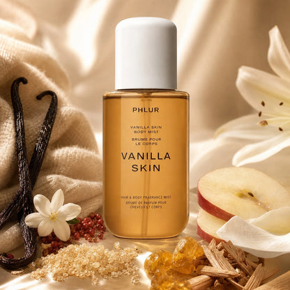 PHLURVanilla Skin Body Mist 237ml/8fl.Oz, Warm Vanilla Musk Fragrance, Long Lasting Hair And Body Scent For Daily Wear, Layering, Travel And Gift