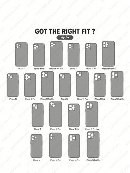 Phone Case 1pc Fashionable Floral Pattern Soft Glossy Transparent Anti-Fingerprint Anti-Scratch Phone