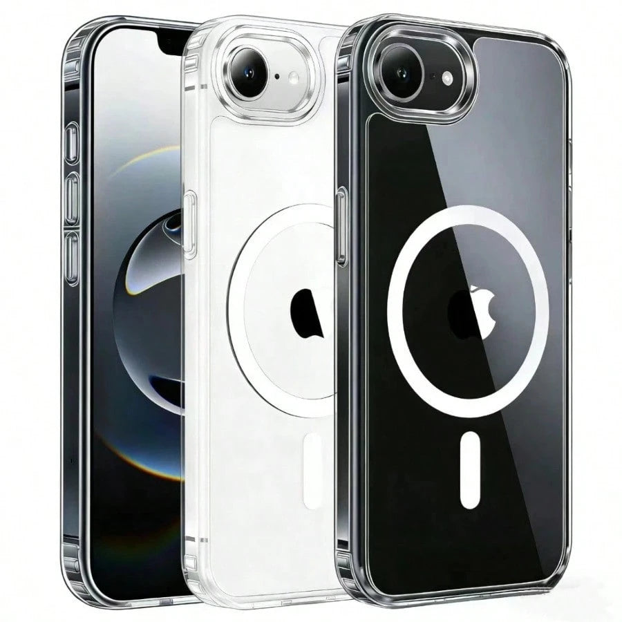 Phone Case- Compatible With IPhone 17E,16promax,15pro,14,13,12, Magnetic Wireless Charging Supported, Shockproof Transparent Protective Phone Case