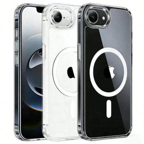 Phone Case- Compatible With IPhone 17E,16promax,15pro,14,13,12, Magnetic Wireless Charging Supported, Shockproof Transparent Protective Phone Case