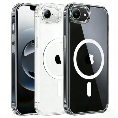 Phone Case- Compatible With IPhone 17E,16promax,15pro,14,13,12, Magnetic Wireless Charging Supported, Shockproof Transparent Protective Phone Case