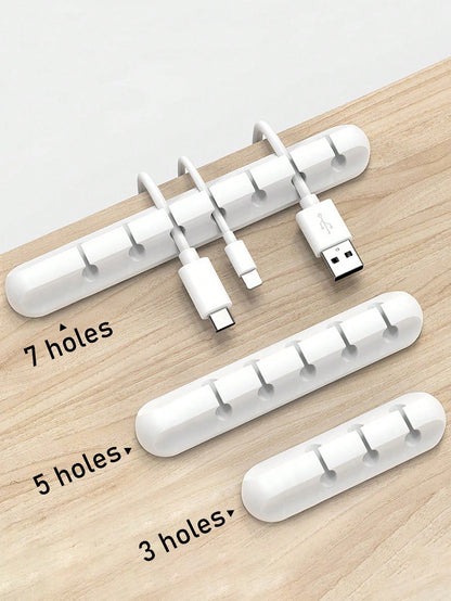 Phone Data Cable Organizer, Charging Cable Holder, Computer Earphone Cord Clip, Desk/Bedside/Car Self-Adhesive Cable Winder Clip