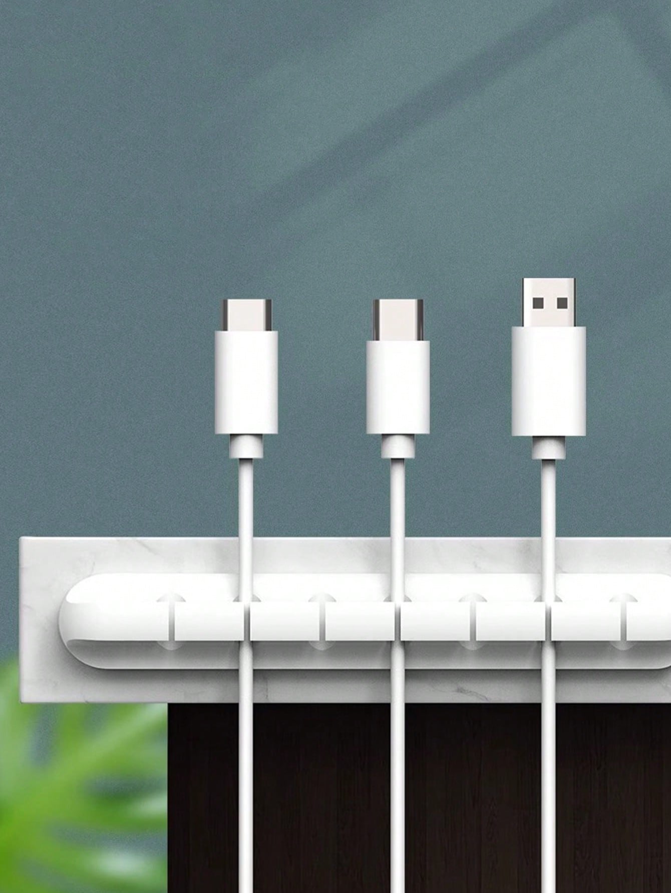 Phone Data Cable Organizer, Charging Cable Holder, Computer Earphone Cord Clip, Desk/Bedside/Car Self-Adhesive Cable Winder Clip
