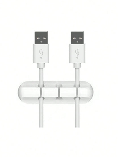 Phone Data Cable Organizer, Charging Cable Holder, Computer Earphone Cord Clip, Desk/Bedside/Car Self-Adhesive Cable Winder Clip