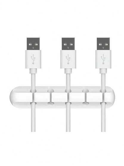 Phone Data Cable Organizer, Charging Cable Holder, Computer Earphone Cord Clip, Desk/Bedside/Car Self-Adhesive Cable Winder Clip