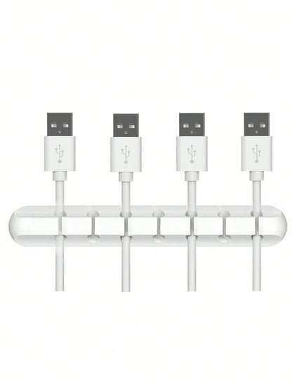 Phone Data Cable Organizer, Charging Cable Holder, Computer Earphone Cord Clip, Desk/Bedside/Car Self-Adhesive Cable Winder Clip