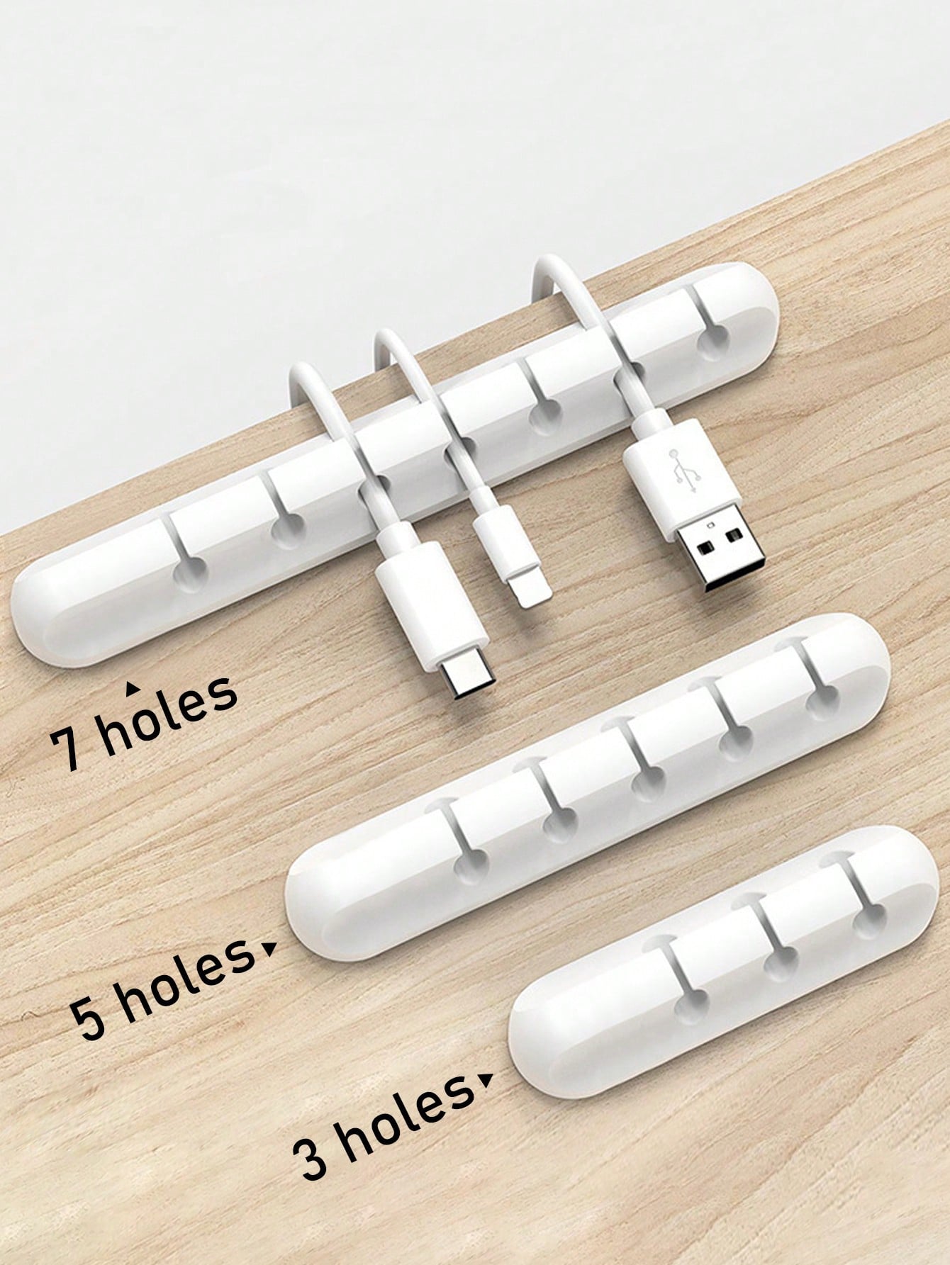 Phone Data Cable Organizer, Charging Cable Holder, Computer Earphone Cord Clip, Desk/Bedside/Car Self-Adhesive Cable Winder Clip