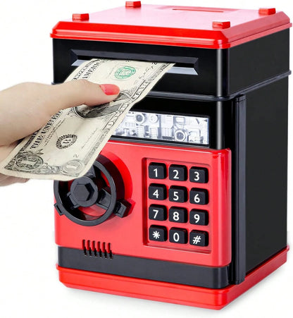 Piggy Bank Cash Coin Can ATM Bank Electronic Coin Money Bank For Kids Age 3-12, Money Savings Box Mini ATM Coin Bank Toys Gifts For 3 4 5 6 7 8 9 10 11 12 Year Old Boys Girls