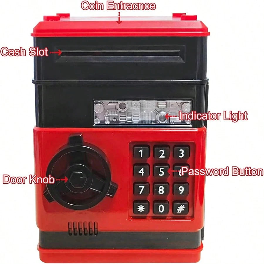 Piggy Bank Cash Coin Can ATM Bank Electronic Coin Money Bank For Kids Age 3-12, Money Savings Box Mini ATM Coin Bank Toys Gifts For 3 4 5 6 7 8 9 10 11 12 Year Old Boys Girls