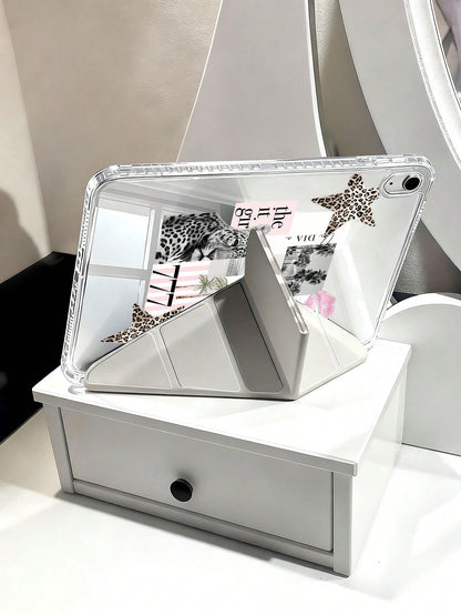 Pink Leopard Print Shockproof Leopard, Star, Palm Tree Pattern Air 8 (M4) 2026 (11-Inch), Air 8 (M4) 2026 (13-Inch), 11-Inch Air M3 2025/M2 2024, Air 5th Gen 2022, (A16) 11-Inch 11th Gen 2025, Galaxy