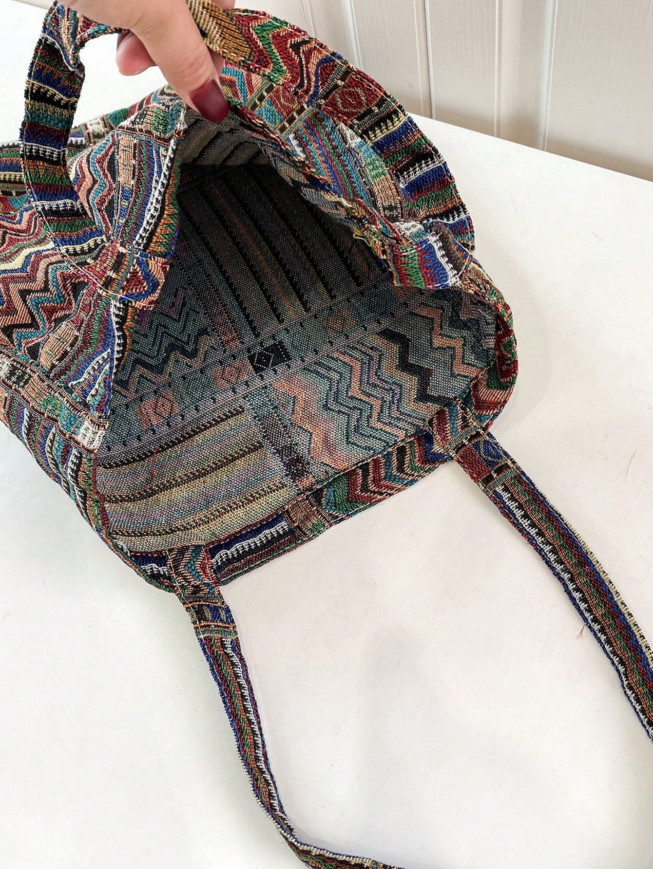 Plaid Pattern Linen Shoulder Bag With Random Arrangement, Vintage, Retro, Bohemian Style Boho Bag For Women, Matching With Ibiza Fits Perfectly, Bohemian Outfit For Women, Boho, Vintage