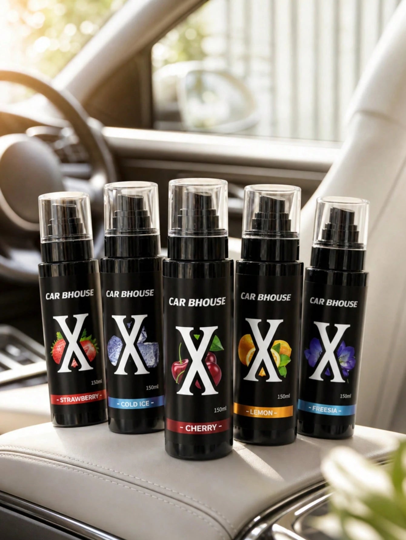 Plant-Based Car Air Freshener Spray, 9 Scents Vanilla/Bubblegum/Cherry/New Car/Oud/Ocean, Long-Lasting Odor Eliminator, Cute Car Accessories For Women, Car/Home/RV Fragrance, Gift For Men & Women