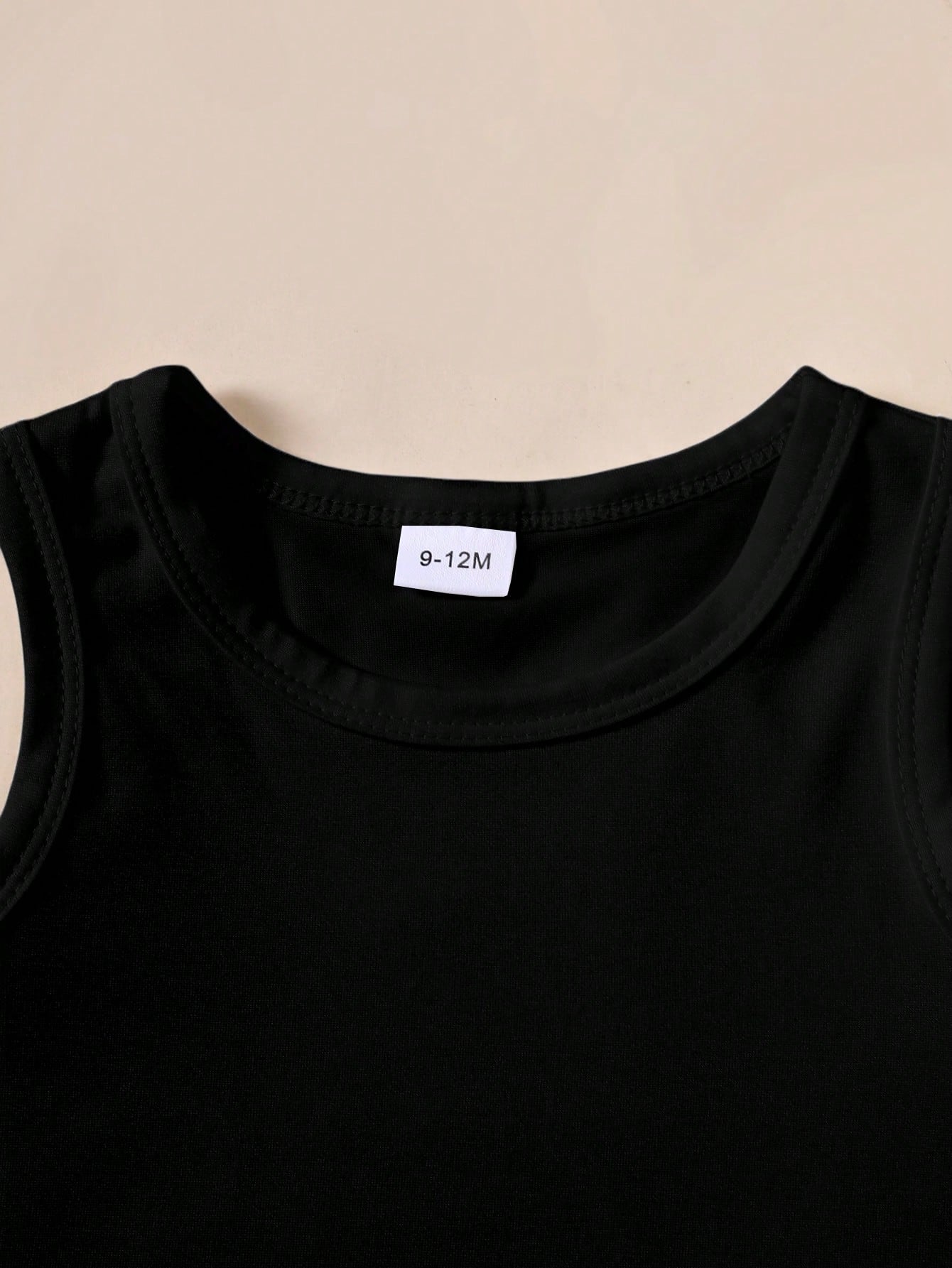 Playful Pals 5pcs/Set Baby Boys Black Knit Sleeveless Tank Tops Summer Casual Work Vest Tees For 6 Months To 3 Years Soft Layering Piece For Outings And Travel