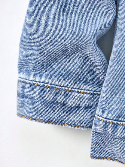 Playful Pals Baby Boys Distressed Denim Jacket, Washed Relaxed Fit Casual Denim Outerwear