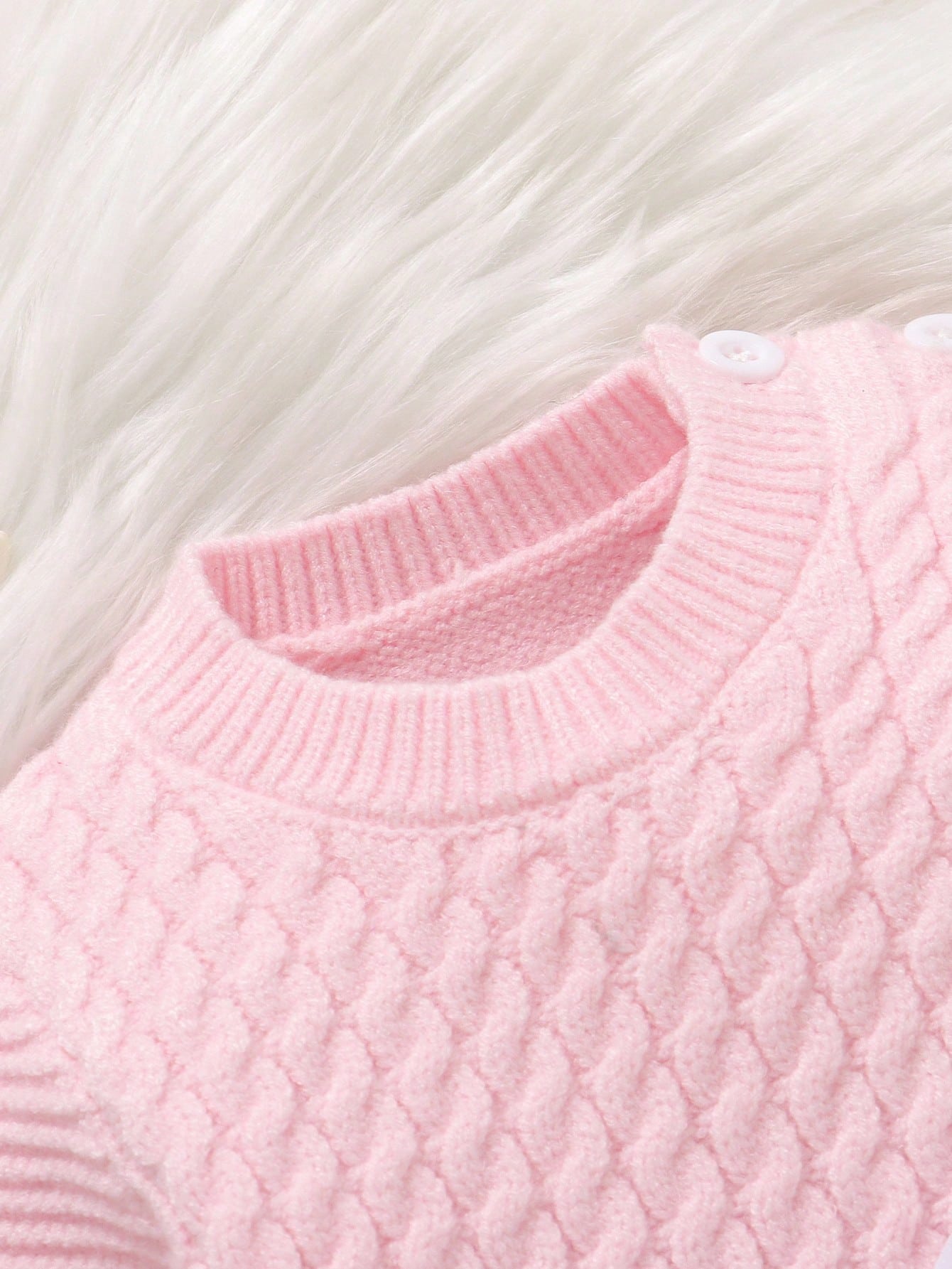 Playful Pals Baby Girls Knitted Jumpsuit,Pink And White Striped,Autumn,Cute,Matching Family Long Sleeve Bow Ruffle Decor Soft Romper For Daily Outdoor Fall Winter