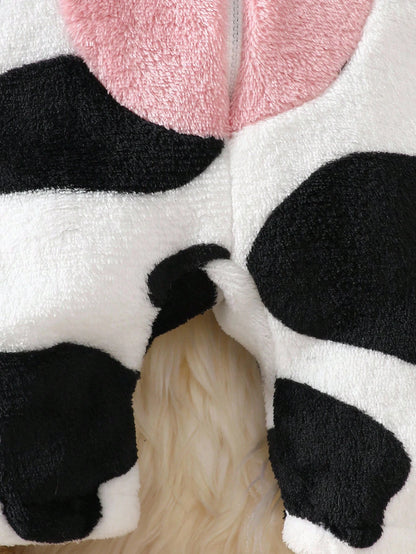 Playful Pals Baby Girls White Hooded Fuzzy Costume Jumpsuit Work Autumn Cowgirl Cute