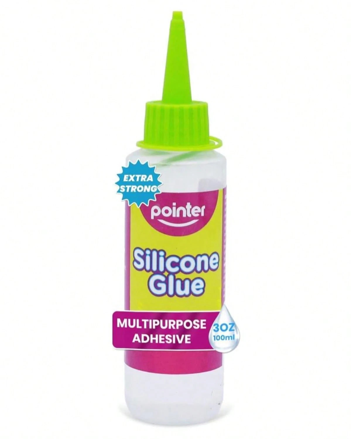 Pointer Silicone Glue Crystal Clear Multipurpose Adhesive For Craft, Art DIY Home Projects Wood Ceramic Plastic Flexible Transparent Household Precise Application Clear Finish Waterproof Seal- 100mL