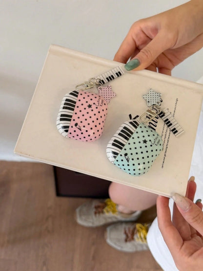 Polka Dot Patchwork Piano Key Music Note Pro3 Apple 2 New 3/4/Pro/Pro2 Generation Pods Protective Case Earphone Shell