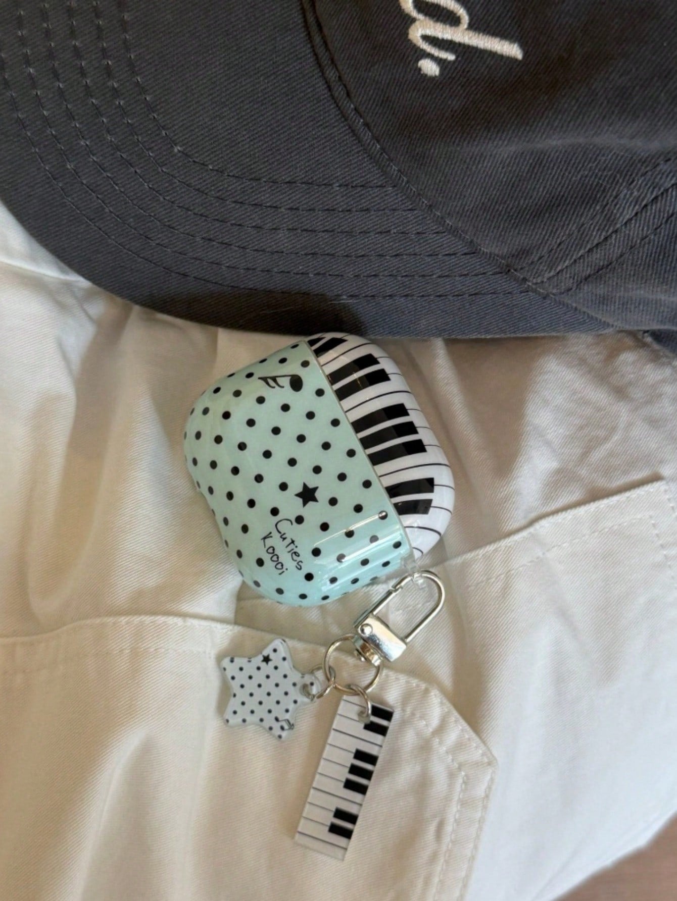 Polka Dot Patchwork Piano Key Music Note Pro3 Apple 2 New 3/4/Pro/Pro2 Generation Pods Protective Case Earphone Shell
