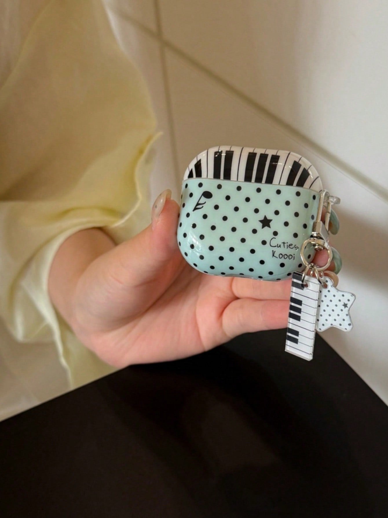Polka Dot Patchwork Piano Key Music Note Pro3 Apple 2 New 3/4/Pro/Pro2 Generation Pods Protective Case Earphone Shell