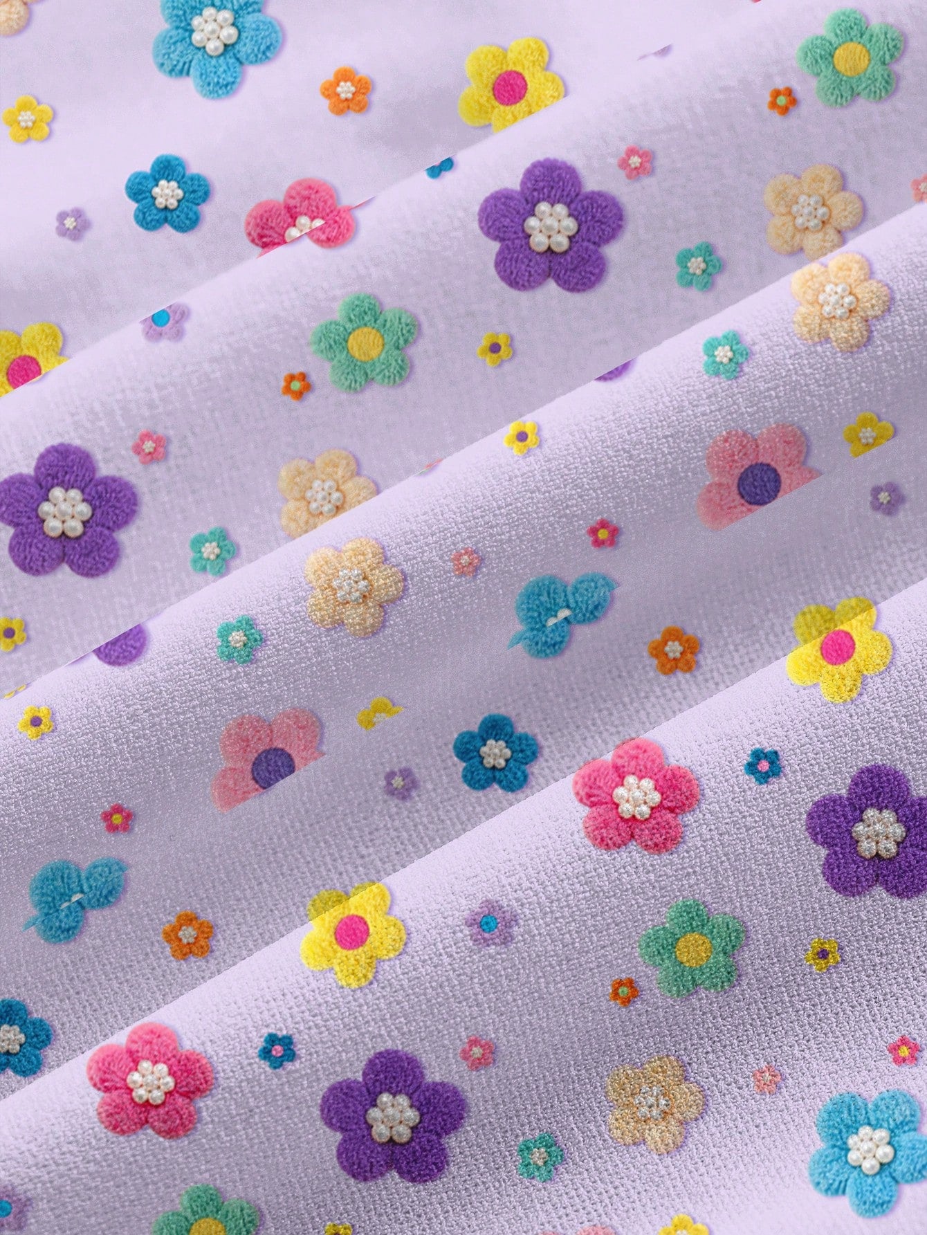 PopScrub Fun Floral Print Purple Casual Minimalist Scrub Uniform Top