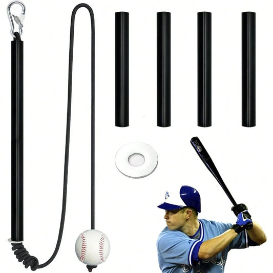 Portable Baseball Hitting Trainer, Baseball Softball Swing Trainer, Baseball Softball Training Equipment Hitting Aid, Combines Tee & Front Toss,-Free, Indoor & Outdoor