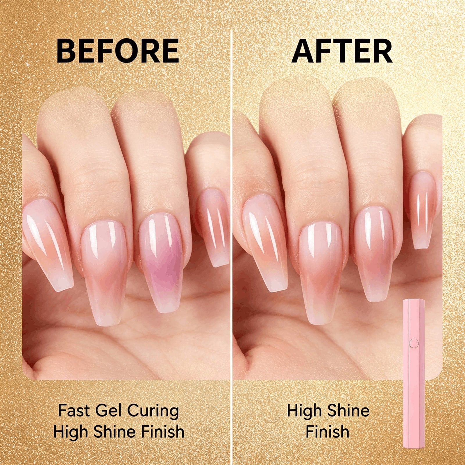 Portable Nail Lamp UV LED Mini Gel Nail Dryer Cordless Rechargeable Fast Curing Light For Home DIY Manicure Travel Use Women