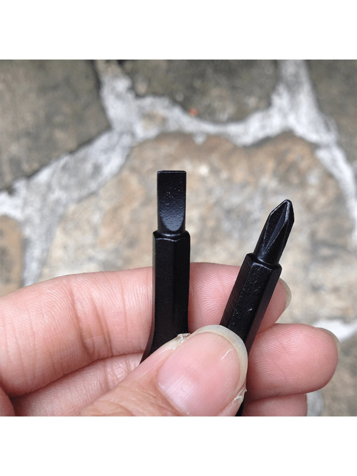 Portable Phillips & Slotted Screwdriver Key Ring Set- Multi-Functional Mini Pocket Repair Tool Gadget for Camping Accessories