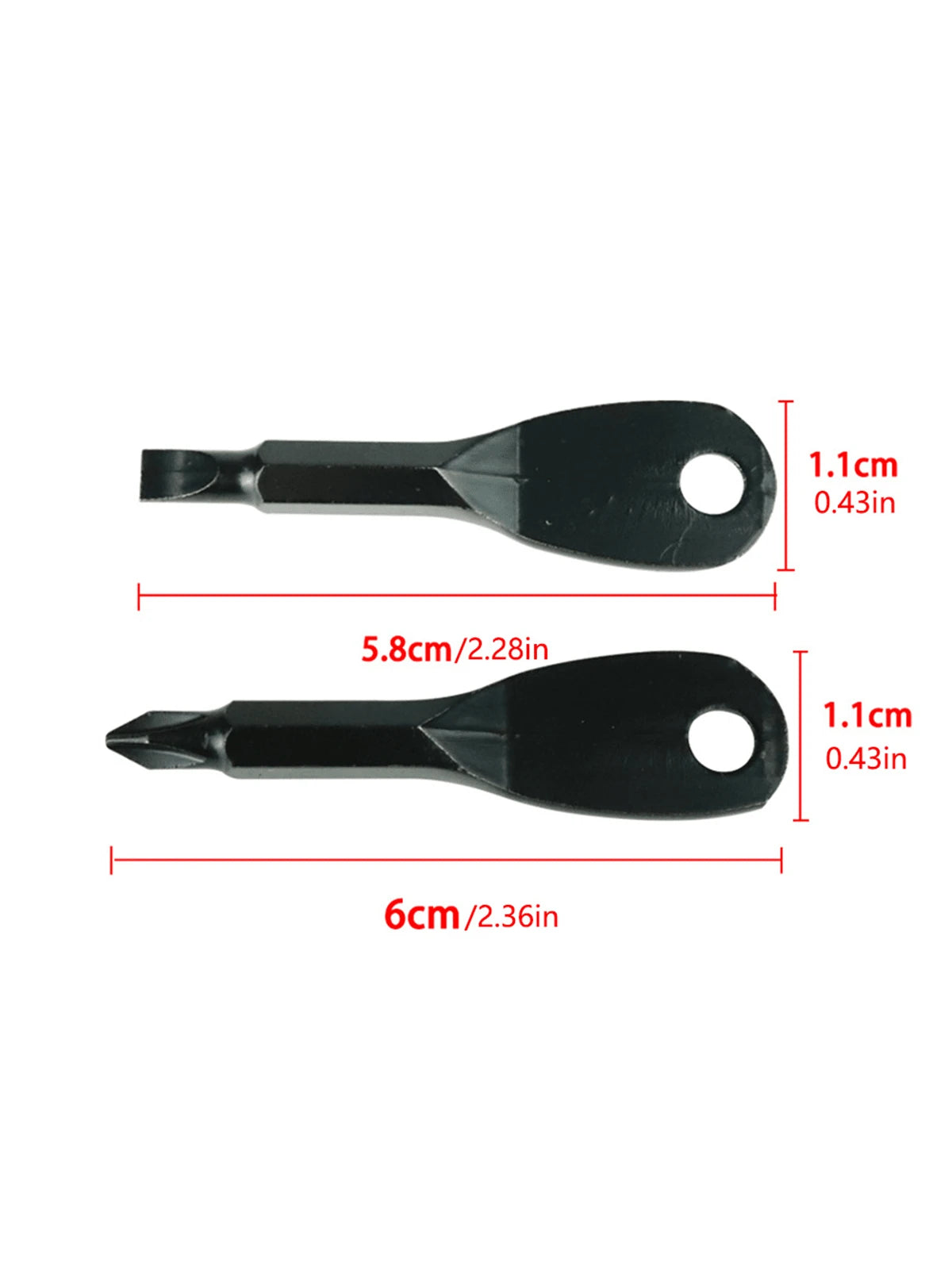 Portable Phillips & Slotted Screwdriver Key Ring Set- Multi-Functional Mini Pocket Repair Tool Gadget for Camping Accessories