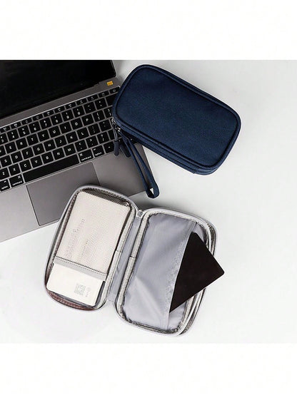 Portable Travel Digital Storage Bag Organizing Box For Data Cablescharger Case Office Must Haves Digital Bag Cable Camerabag Electronic Data Cable Organizer Storage Power Bank Cover Forwallet Travel C