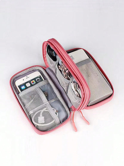 Portable Travel Digital Storage Bag Organizing Box For Data Cablescharger Case Office Must Haves Digital Bag Cable Camerabag Electronic Data Cable Organizer Storage Power Bank Cover Forwallet Travel C