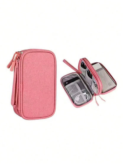 Portable Travel Digital Storage Bag Organizing Box For Data Cablescharger Case Office Must Haves Digital Bag Cable Camerabag Electronic Data Cable Organizer Storage Power Bank Cover Forwallet Travel C
