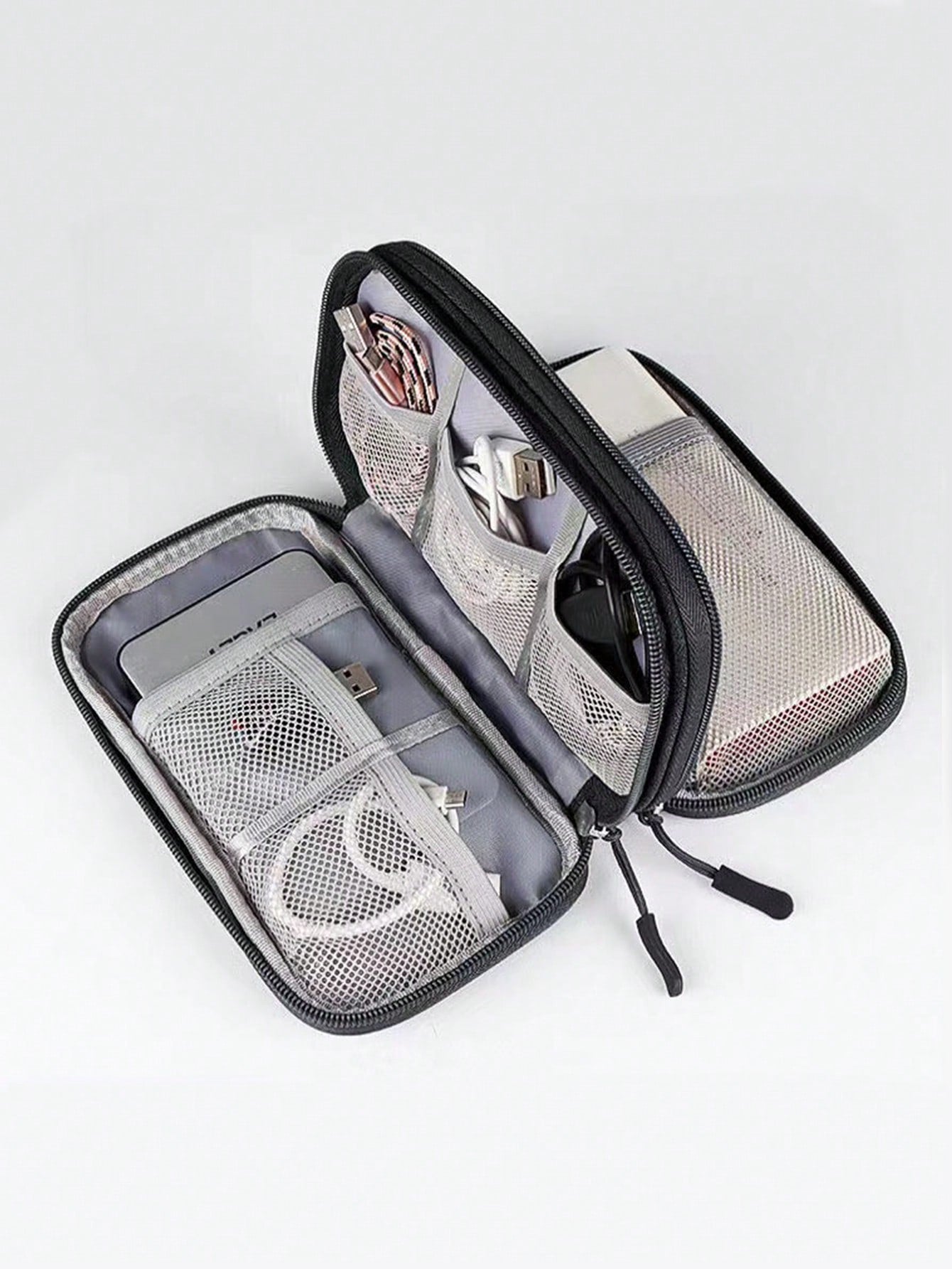 Portable Travel Digital Storage Bag Organizing Box For Data Cablescharger Case Office Must Haves Digital Bag Cable Camerabag Electronic Data Cable Organizer Storage Power Bank Cover Forwallet Travel C