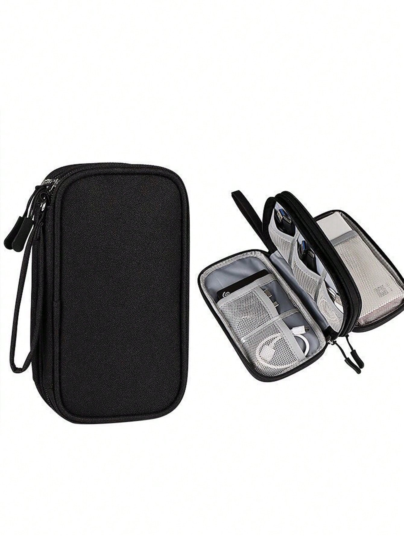 Portable Travel Digital Storage Bag Organizing Box For Data Cablescharger Case Office Must Haves Digital Bag Cable Camerabag Electronic Data Cable Organizer Storage Power Bank Cover Forwallet Travel C
