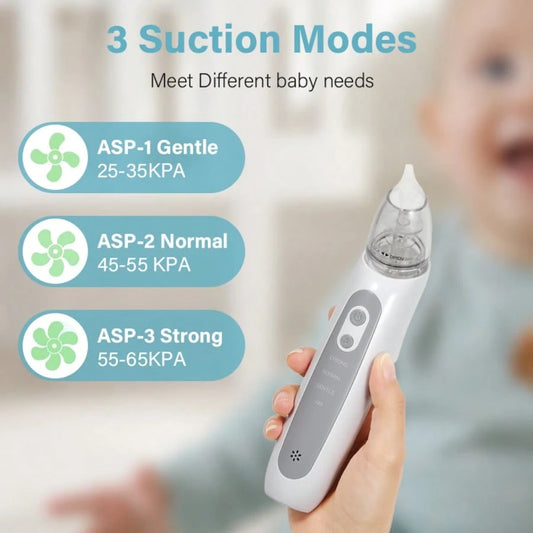 Portable USB Rechargeable Nose Cleaning Device With 3 Suction Levels, 3 Interchangeable Nozzles, And Music Playback Function