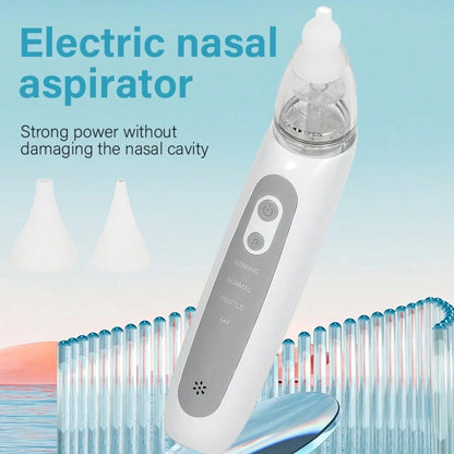 Portable USB Rechargeable Nose Cleaning Device With 3 Suction Levels, 3 Interchangeable Nozzles, And Music Playback Function
